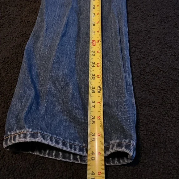 Vintage Sz 36 x 30 Men’s Levis 505 Regular Fit Jeans Medium Blue Y2K 90s - Picture 7 of 8